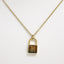 Lock Pendant Initial Necklace