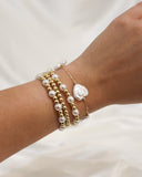 Pearl & Gold Bead Bracelet