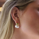 Pearl & Gold Stud Earrings