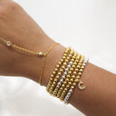 Sparkly Initial Bead Bracelet