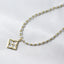 Pearl & Gold Flower Choker Necklace