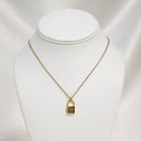 Lock Pendant Initial Necklace