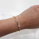 Rhinestone Safety Pin Bracelet