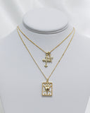 Three of Swords Tarot Card Necklace