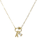 Initial Carabiner Necklace