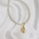 Seashell Rope Necklace in Cream