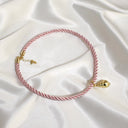 Seashell Rope Necklace in Pink