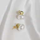 Pearl & Gold Stud Earrings
