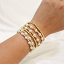 Pearl & Gold Bead Bracelet