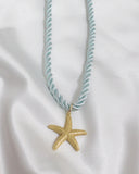 Katie Rope Necklace in Aqua