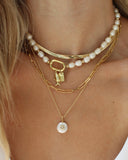 Riviera Pearl Carabiner Necklace