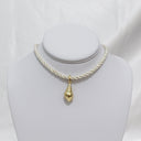 Seashell Rope Necklace in Cream