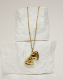 Victorian Heart Locket Necklace (Clear)