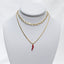 Mini Red Italian Horn Necklace
