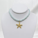 Katie Rope Necklace in Aqua