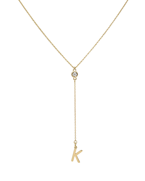 Initial Lariat Necklace