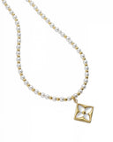 Pearl & Gold Flower Choker Necklace