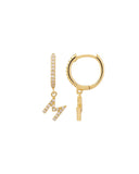 Sparkle Initial Hoops