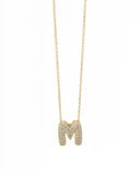Rhinestone Bubble Initial Necklace