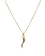 Gold Italian Horn Necklace