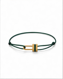 Lock Cord Bracelet (Forest Green)