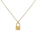 Lock Pendant Initial Necklace